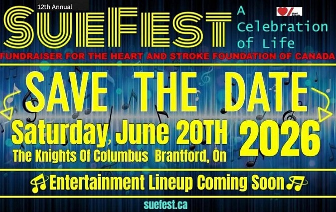 SueFest : LIVE CONCERT EVENT  &  Fundraiser For The Heart and Stroke Foundation of Canada